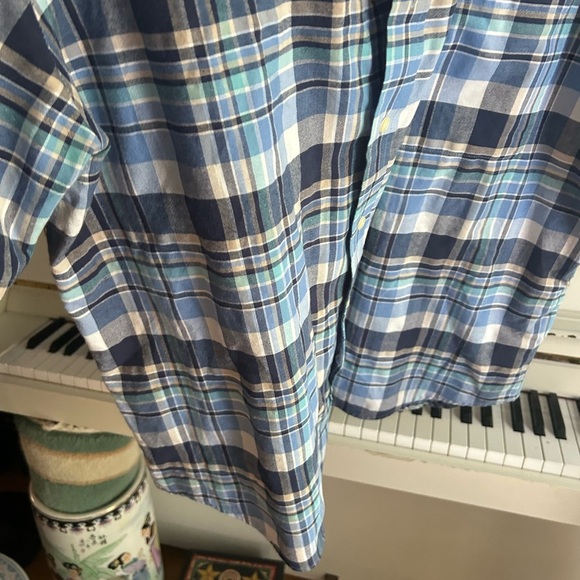 St. John's Bay Men's Blue and Black Plaid Shirt XL - Picture 8 of 12